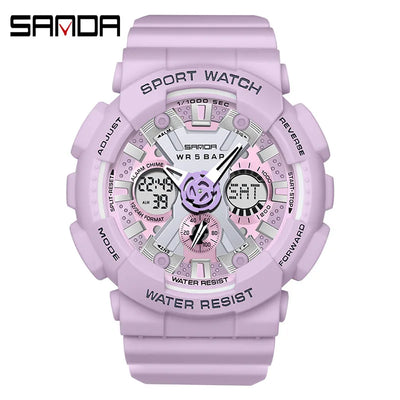 Women Men Watch Sports Dual Display 50M Waterproof Digital Wrist Watch For Male Female Clock relogio feminino High Quality 2025