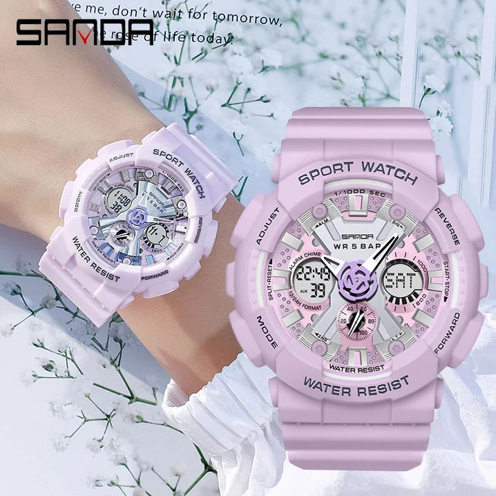 Women Men Watch Sports Dual Display 50M Waterproof Digital Wrist Watch For Male Female Clock relogio feminino High Quality 2025