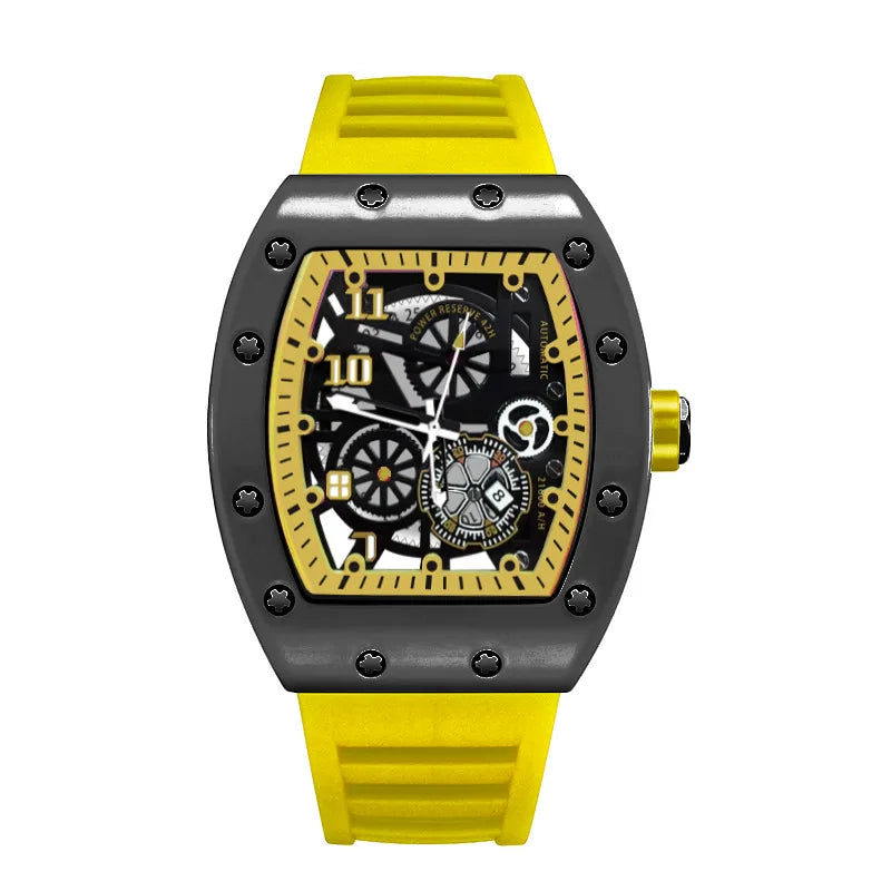 Men's Watch Sports Brand Fashion Trend Fully Automatic Quartz Wristwatch Hollow Waterproof Black Warrior Male Clock Watches