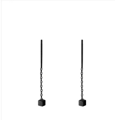 2021 Korean Earings Geometric Block Long Tassel Bar Drop Earrings for Women Minimalism Personality Ear Line Dangle Jewelry Gift