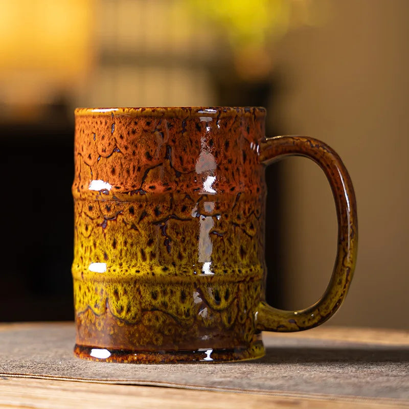 Mug Ceramic Water Cup Coarse Ceramic Coffee Cup   Design Oil Bucket Cup Couple Cup