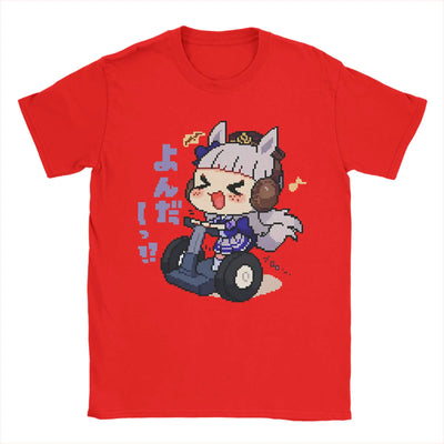 Men's T-Shirt Oguri Cap Uma musume Cool 100% Cotton Tees Short Sleeve  T Shirt O Neck Clothing Printing