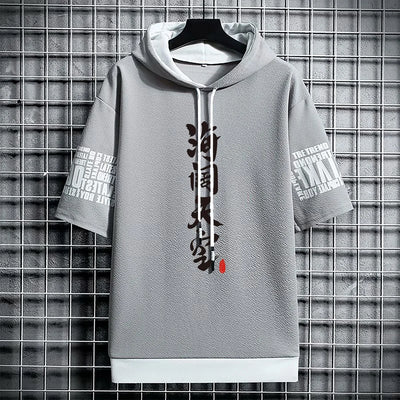 t shirt for men clothing streetwear Hoodies korea 반팔티 hat t-shirt print graphic Casual tshirt anime sports gym hoodie oversized