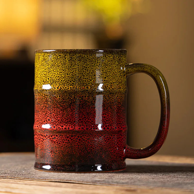 Mug Ceramic Water Cup Coarse Ceramic Coffee Cup   Design Oil Bucket Cup Couple Cup