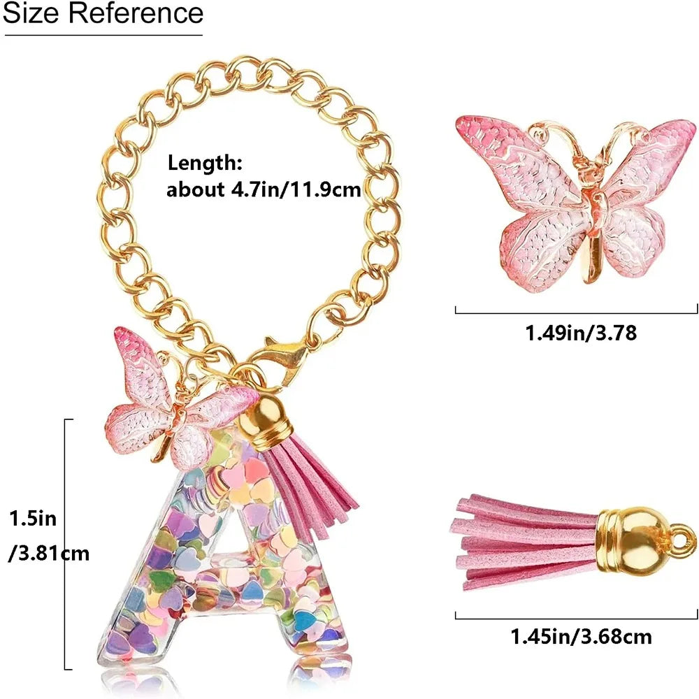 6pcs Accessories Set for Stanley Cup 40oz Including Glitter Silicone Boot Diamond Butterfly Charm Chain Bow Silicone Straw