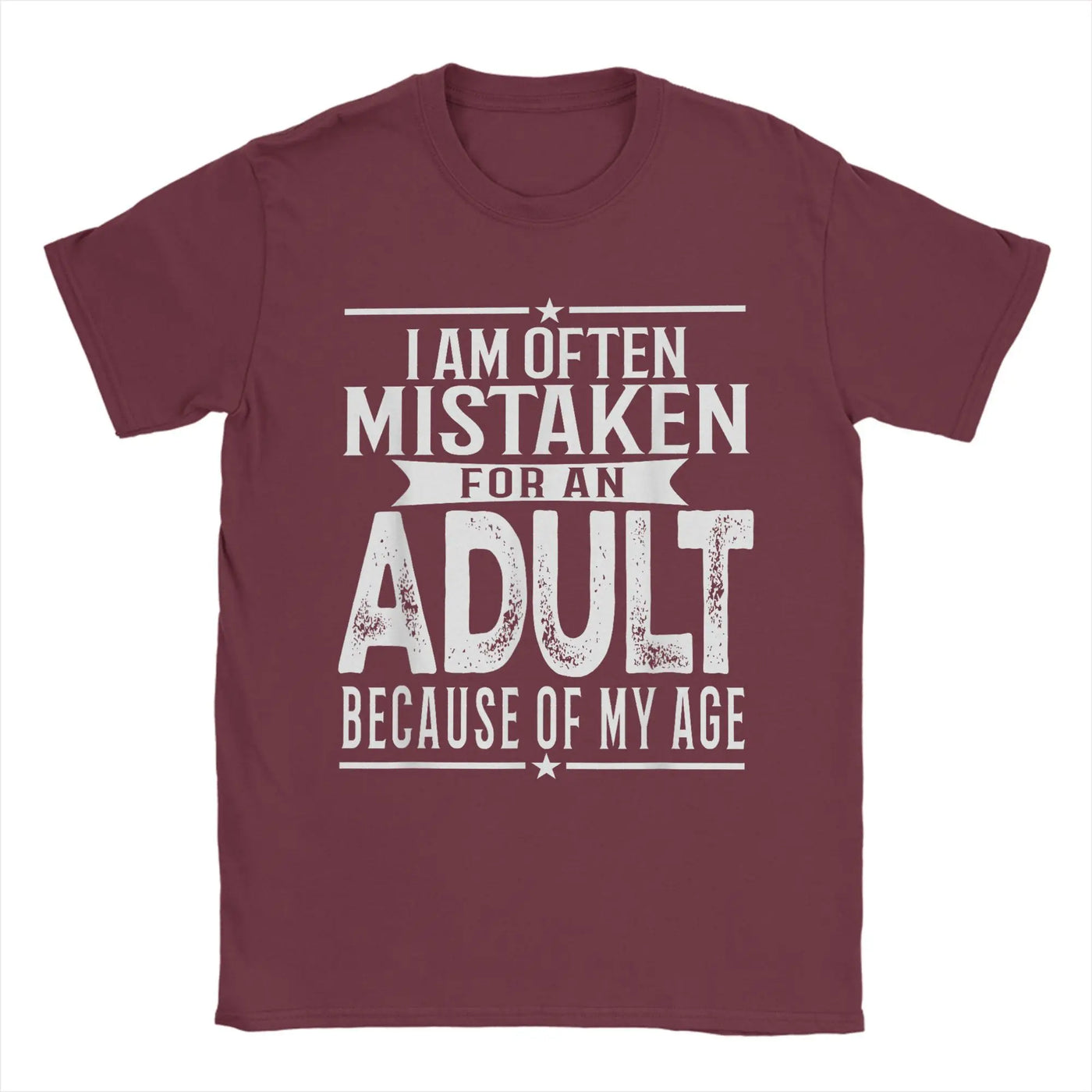 Men's T-Shirt I Am Often Mistaken For An Adult Because Of My Age Funny Tee Shirt Short Sleeve  T Shirts O Neck Clothes Party