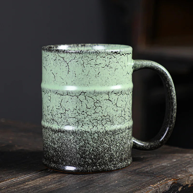 Mug Ceramic Water Cup Coarse Ceramic Coffee Cup   Design Oil Bucket Cup Couple Cup