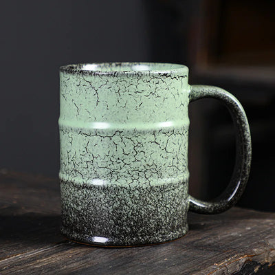 Mug Ceramic Water Cup Coarse Ceramic Coffee Cup   Design Oil Bucket Cup Couple Cup