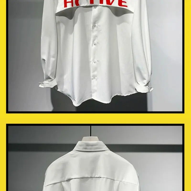 Long Sleeved Shirt for Men in Spring and Autumn New High-end Style Loose and Versatile Shirt Trend