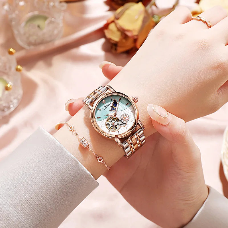 Women's Watches Waterproof Luminous Skeleton Original Automatic Mechanical Watch for Woman Elegant Ladies Watch Reloj Mujer