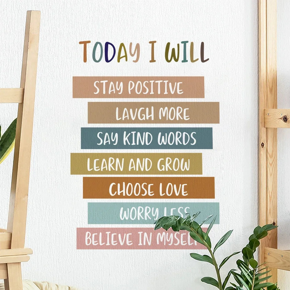 Positive Affirmations Wall Stickers for Children's