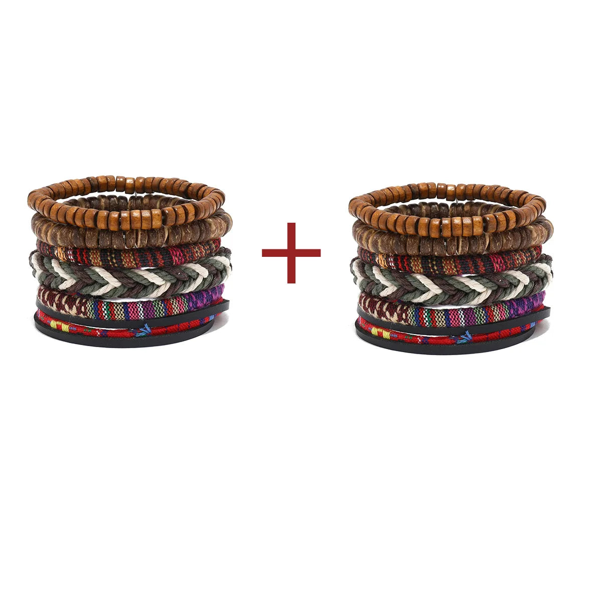Bohemian Leather Bracelet Men Hand-woven Bracelet Men's Wooden Bead Bracelet Bracelet for Men Charm Bracelet Mens Jewellery