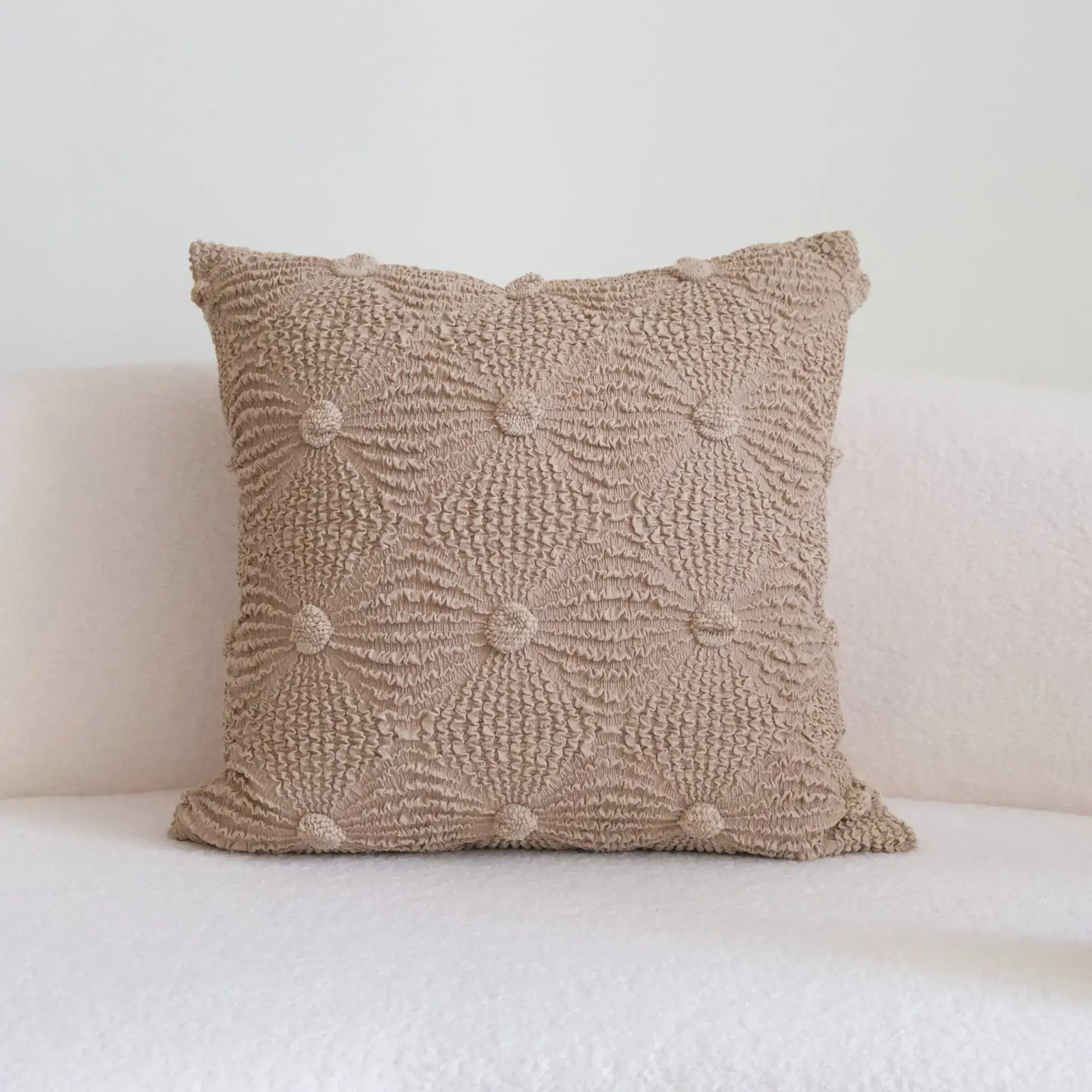 Khaki Brown Wrinkled Bubbles Cushion Cover Modern Design Decorative Pillow Covers Luxury Sofa Headboard Pillowcase Home Decor