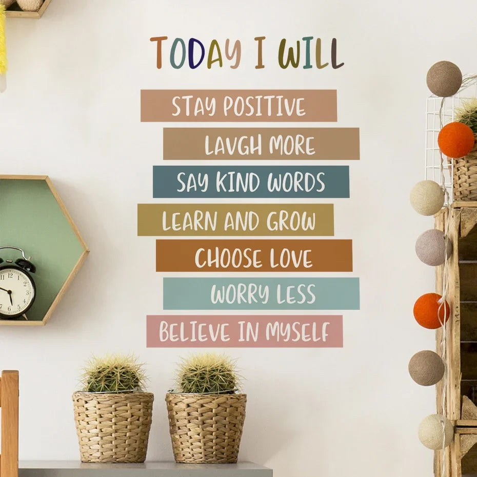 Positive Affirmations Wall Stickers for Children's