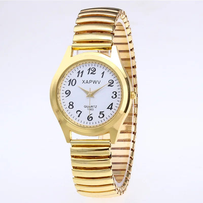 Fashion Wrist Watches Men Women Quartz Flexible Elastic Band Simple Casual Dress Couple Watch