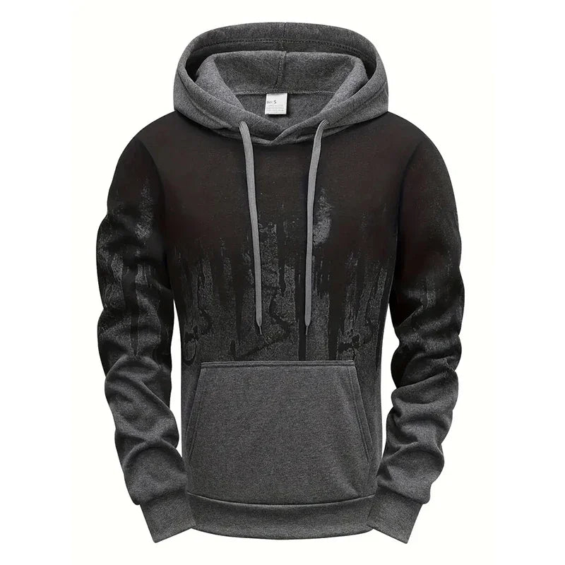 Men's Hoodie High Quality Hooded Long Sleeve Ink-splashed Sweatshirt Autumn Winter Daily Casual Sporty Jogging Fashion Outwear