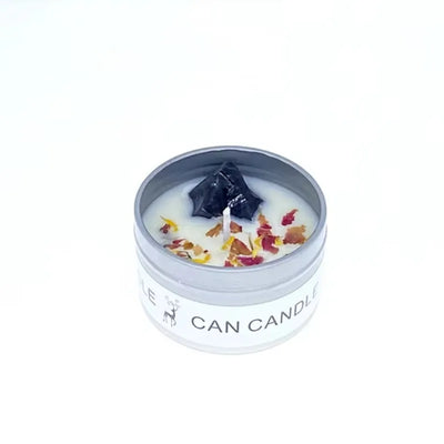 Scented Long Lasting Soy Candles Crystal Stone Dried Flower Fragrance Smokeless Fragrance Candle for Home Decorstion Candle Jar