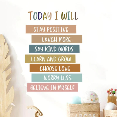 Positive Affirmations Wall Stickers for Children's