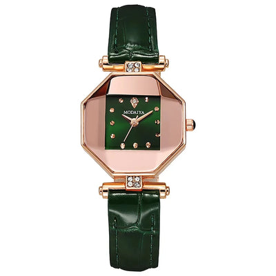 Trendy Retro Women's Wrist Watch Elegant Light Luxury Quartz Wristwatch Exquisite Simple Ladies Business Watches Daily Use