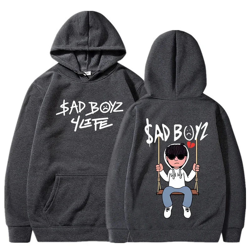 Men's Hoodies Men's Fall Winter Loose Casual Clothing Fashion Long Sleeve Hooded Pullover Sports Hoodie Running Sportswear