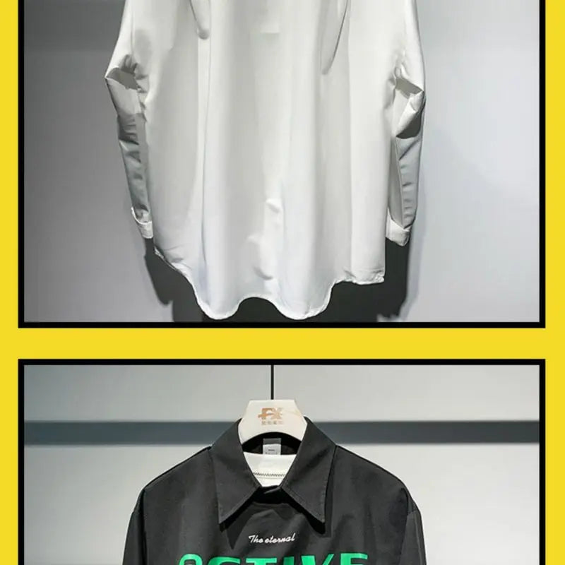 Long Sleeved Shirt for Men in Spring and Autumn New High-end Style Loose and Versatile Shirt Trend