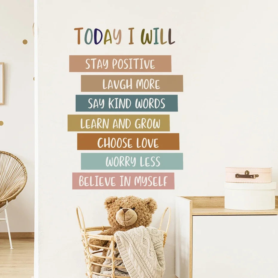 Positive Affirmations Wall Stickers for Children's