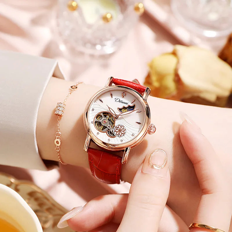 Women's Watches Waterproof Luminous Skeleton Original Automatic Mechanical Watch for Woman Elegant Ladies Watch Reloj Mujer