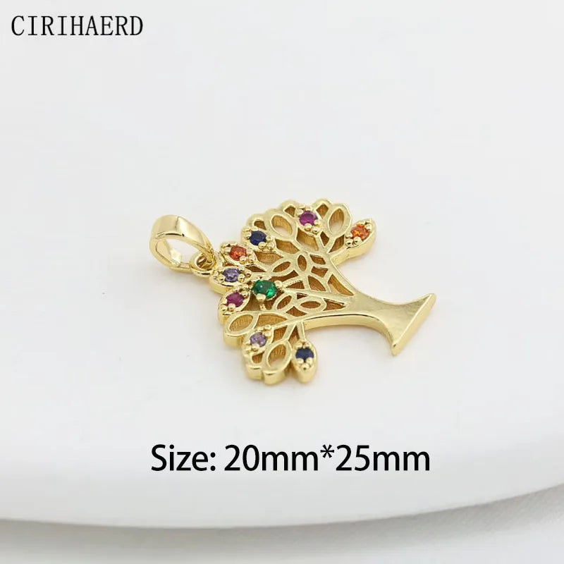 Women's Necklace Pendants Various Styles Of 14K Gold Plated Brass Metal Fashion Pendant DIY Jewelry Necklaces Making Accessories