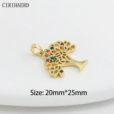 Women's Necklace Pendants Various Styles Of 14K Gold Plated Brass Metal Fashion Pendant DIY Jewelry Necklaces Making Accessories