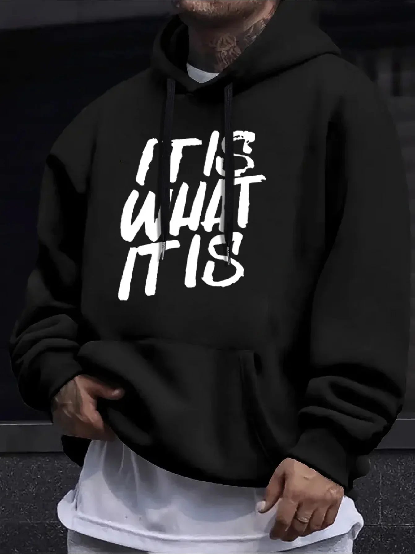 Men's Hooded Sweatshirt Casual Long Sleeve Drawstring Hoodie for Fall Winter Soft Comfortable Pullover Autumn Winter Apparel