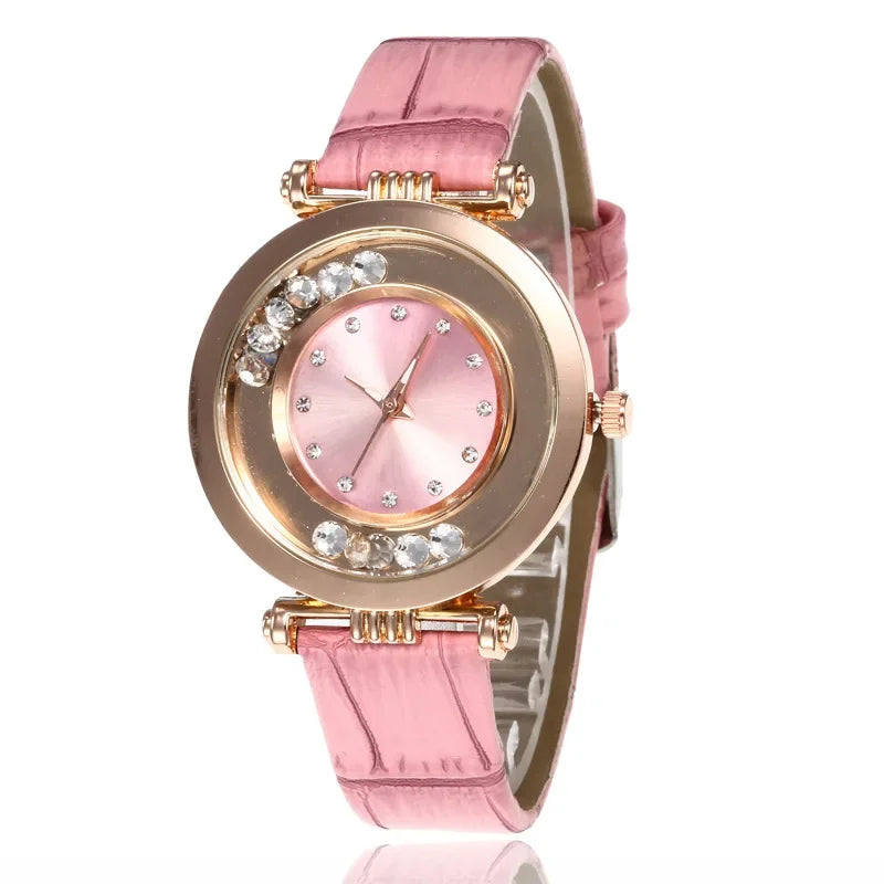 Watches For Women Female Luxury Temperament Ladies Watch Leather Belt Diamond Watch Analog Quartz Watch Reloj Mujer Montre Femme