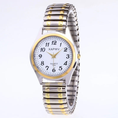 Fashion Wrist Watches Men Women Quartz Flexible Elastic Band Simple Casual Dress Couple Watch