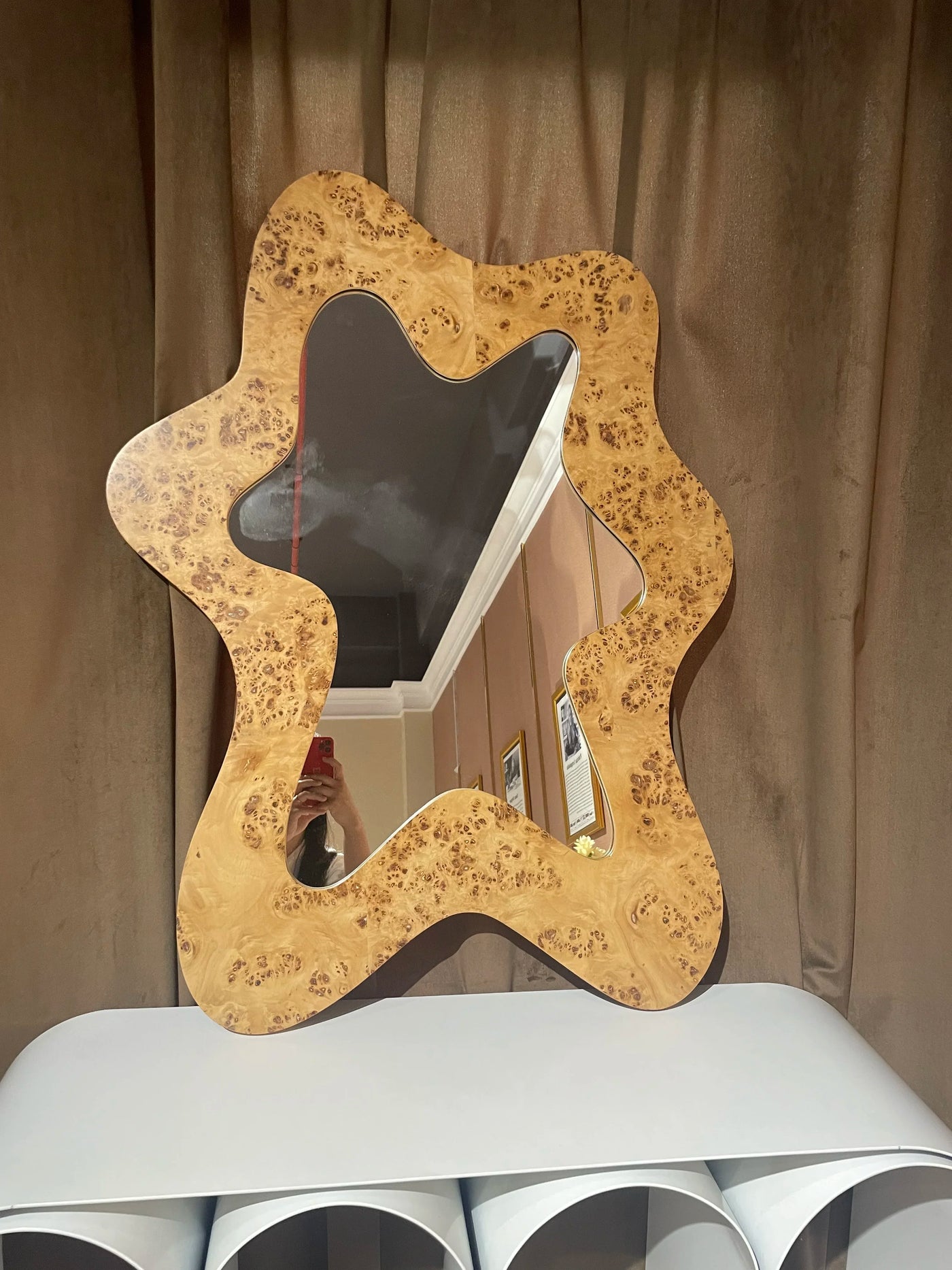 Wall Hanging Mirror Decors Wall Art Sculpture Decorative Cosmetic Mirror For Home Entryways Room