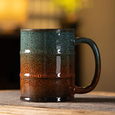 Mug Ceramic Water Cup Coarse Ceramic Coffee Cup   Design Oil Bucket Cup Couple Cup