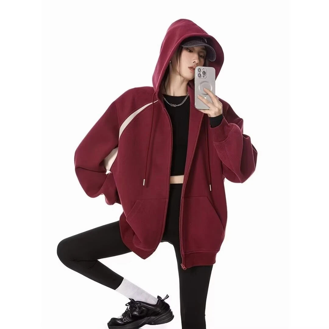 Women Clothes Hoodie 2025 Autumn Winter Thick Hoddies Women Streetwear Loose Casual