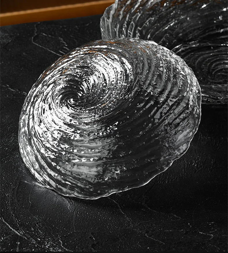 Crystal Glass Bowl Hammered Texture Modern Tableware Salad Fruit Dessert Snack Bowl Eco-Friendly Lead-Free Serving Bowl