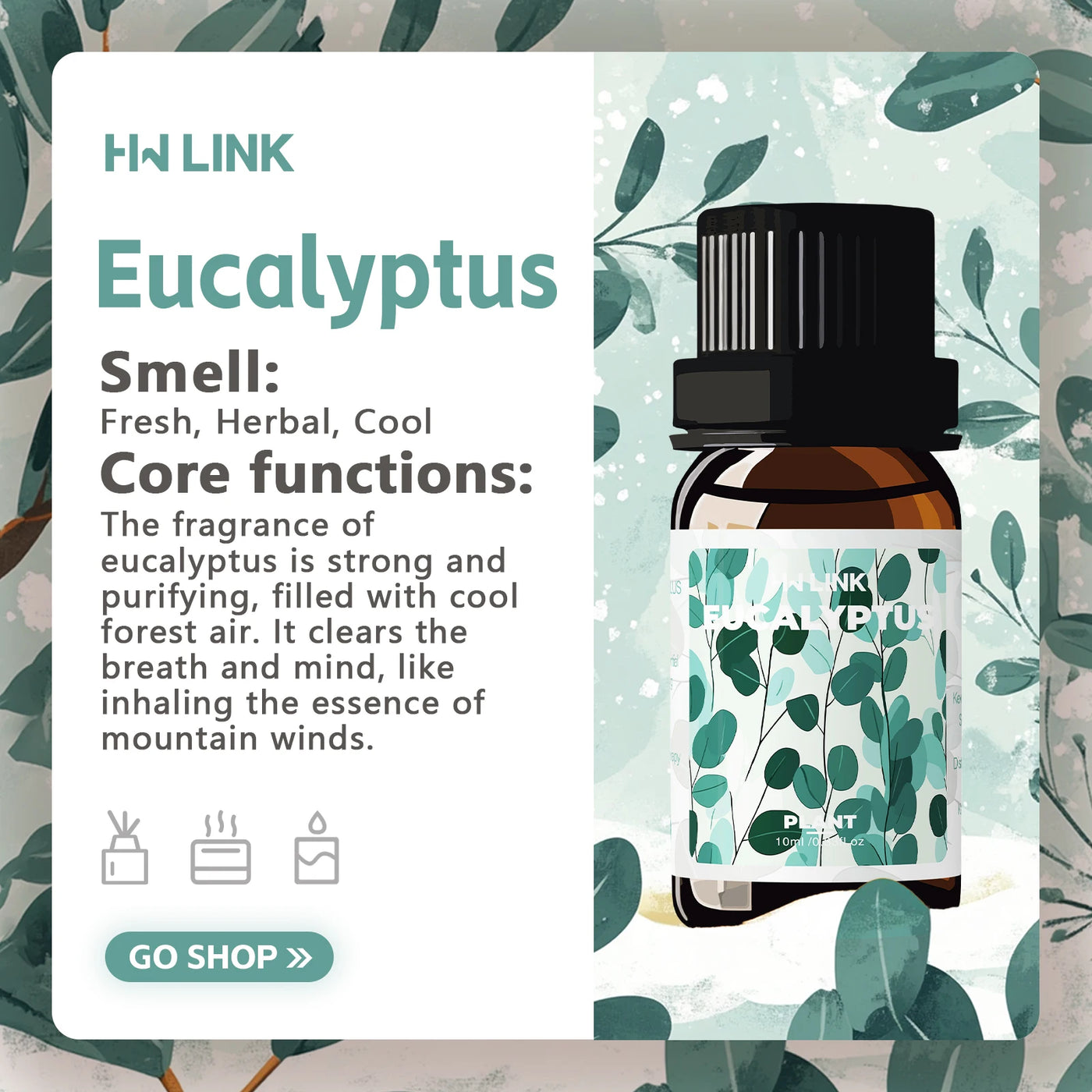 Eucalyptus Essential Oils 10ml Eucalyptus Oil For Diffusers,Hair,Skin Care,Aromatherapy,Body Massage,Soap And Candle Making