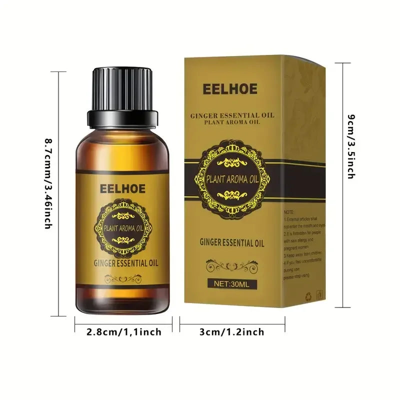 Ginger Essential Oil Body Massage Oil Moisturizing Hydrating Mild and Non-Greasy Pure Plant Oil Body Skin Care