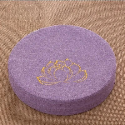 Yoga Meditation Cushion 40x6CM Linen Lotus Pad Hard Floor Pillow Washable Tatami Mat with Removable Cover Backrest Support