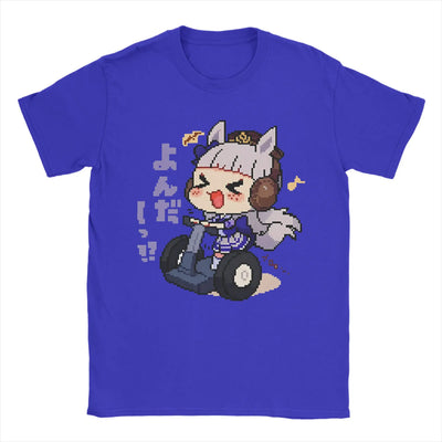 Men's T-Shirt Oguri Cap Uma musume Cool 100% Cotton Tees Short Sleeve  T Shirt O Neck Clothing Printing