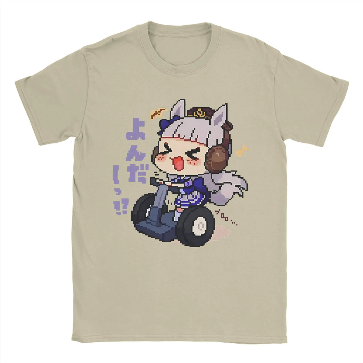Men's T-Shirt Oguri Cap Uma musume Cool 100% Cotton Tees Short Sleeve  T Shirt O Neck Clothing Printing