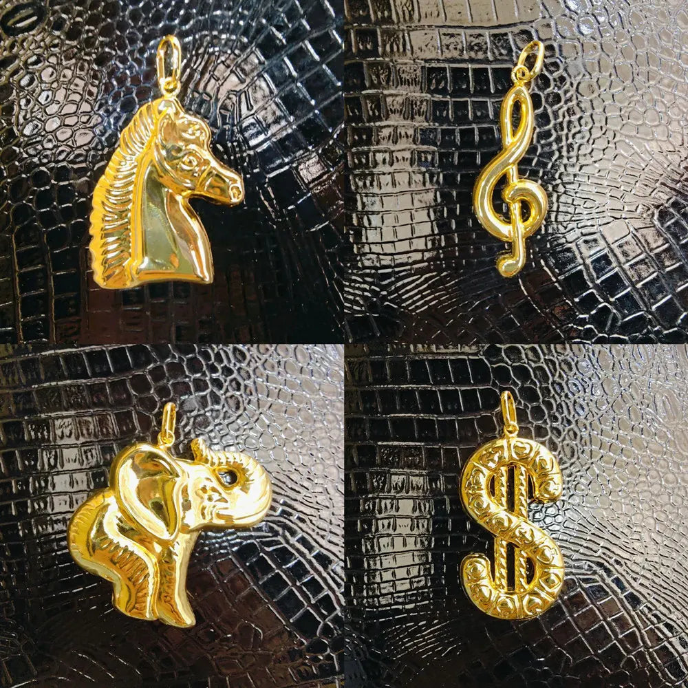 Gold Plated Pendants for Necklace Women Men Fashion 18k Gold Color African Map Design Pendant Jewelry Making for Party Daily