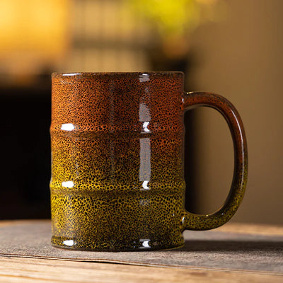 Mug Ceramic Water Cup Coarse Ceramic Coffee Cup   Design Oil Bucket Cup Couple Cup