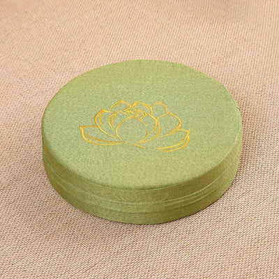 Yoga Meditation Cushion 40x6CM Linen Lotus Pad Hard Floor Pillow Washable Tatami Mat with Removable Cover Backrest Support