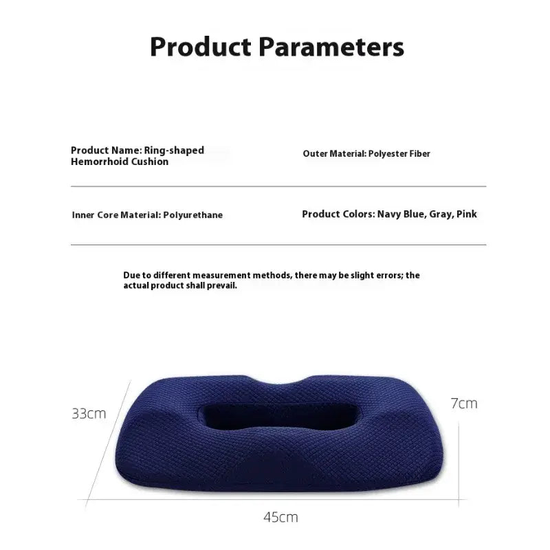 Orthopedic Coccyx Cushion - Hollow Donut Pillow for Tailbone Pain Relief