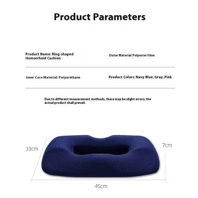 Orthopedic Coccyx Cushion - Hollow Donut Pillow for Tailbone Pain Relief
