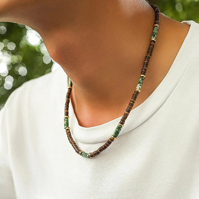 Bohemian Leather Bracelet Men Hand-woven Bracelet Men's Wooden Bead Bracelet Bracelet for Men Charm Bracelet Mens Jewellery