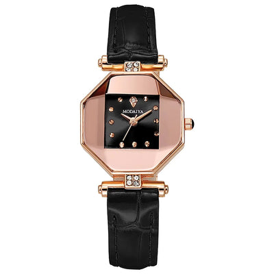 Trendy Retro Women's Wrist Watch Elegant Light Luxury Quartz Wristwatch Exquisite Simple Ladies Business Watches Daily Use