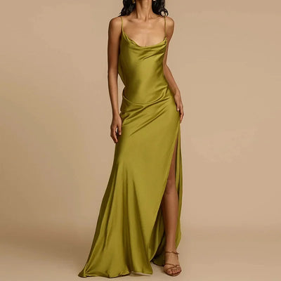 Summer Casual Dresses Elegant Ladies 2025 Sexy Deep Backless Women Slim Party Dress Sleeveless Vintage Solid Maxi Dress Vestidos