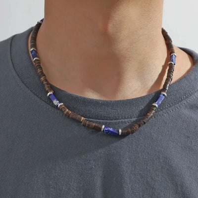 Bohemian Leather Bracelet Men Hand-woven Bracelet Men's Wooden Bead Bracelet Bracelet for Men Charm Bracelet Mens Jewellery